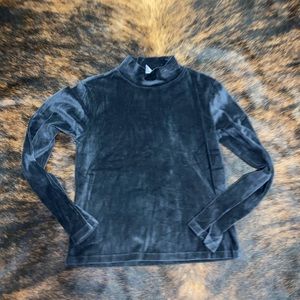 Grey vintage velvet turtle neck